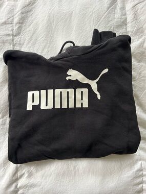 Puma Black Cropped Hoodie